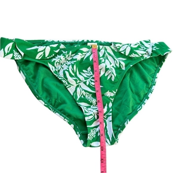 🆕 Profile by Gottex Modern Leaf Tropical Ruffle Bikini Bottom - Picture 5 of 6
